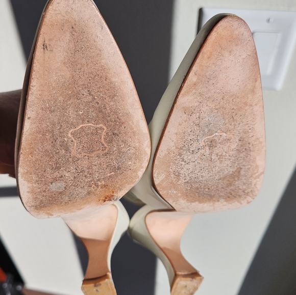 Allure Terza sling back heels size 6 champagne colored vintage - Picture 15 of 15